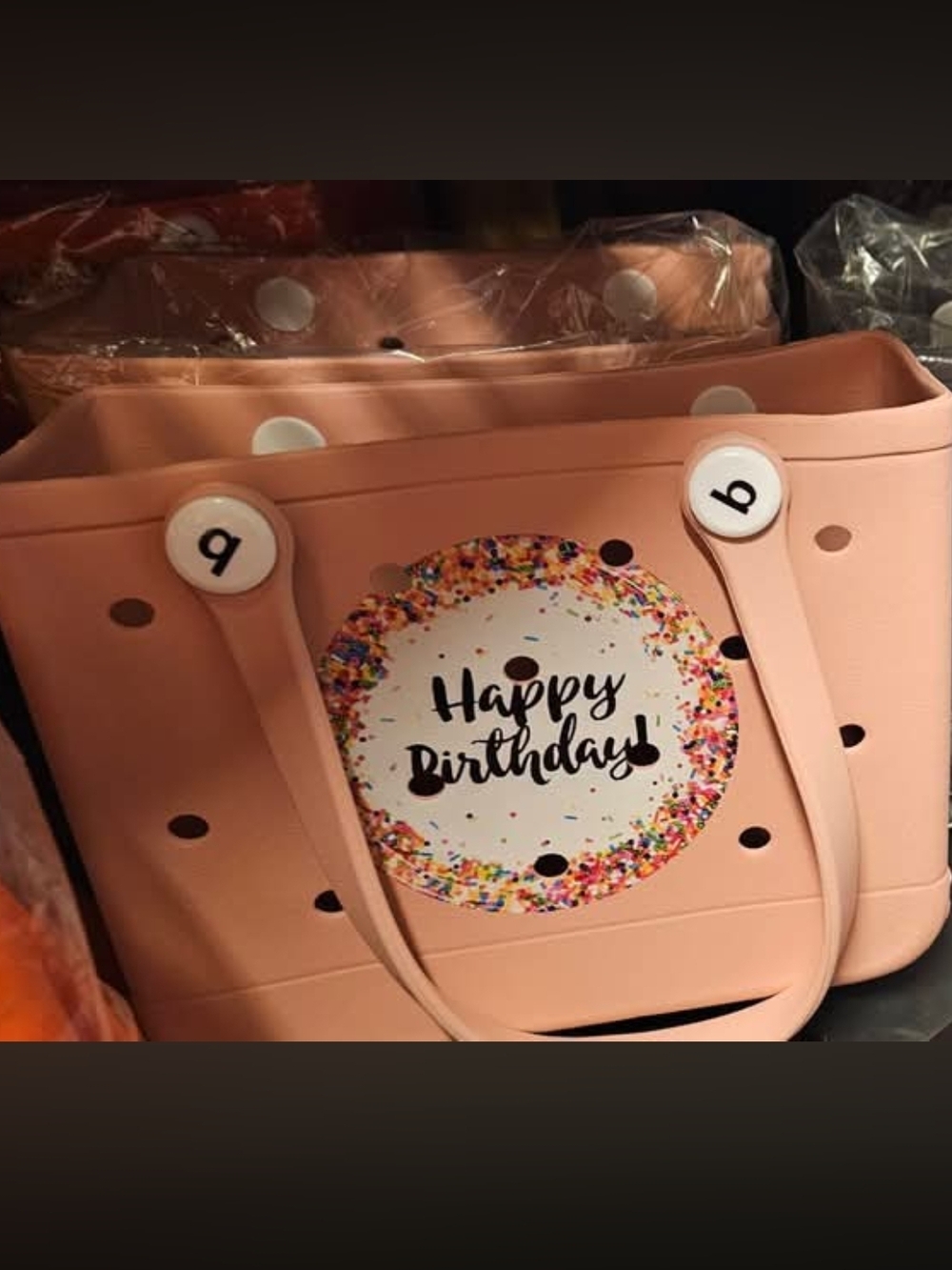 Happy Birthday Pink Small BOGG LIKE BAG